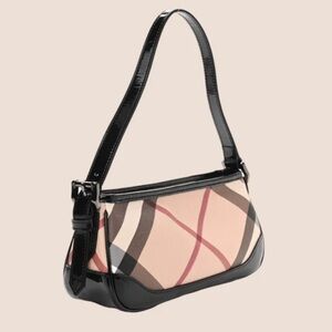 Burberry Pink & Black Check Mini Shoulder Bag used